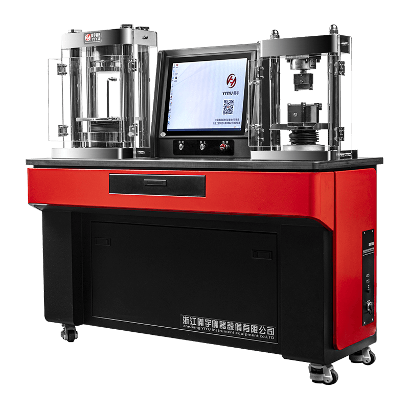 Máquina integrada de resistência à flexão e compressão de cimento controlada por microcomputador de quatro colunas série YYW-DS